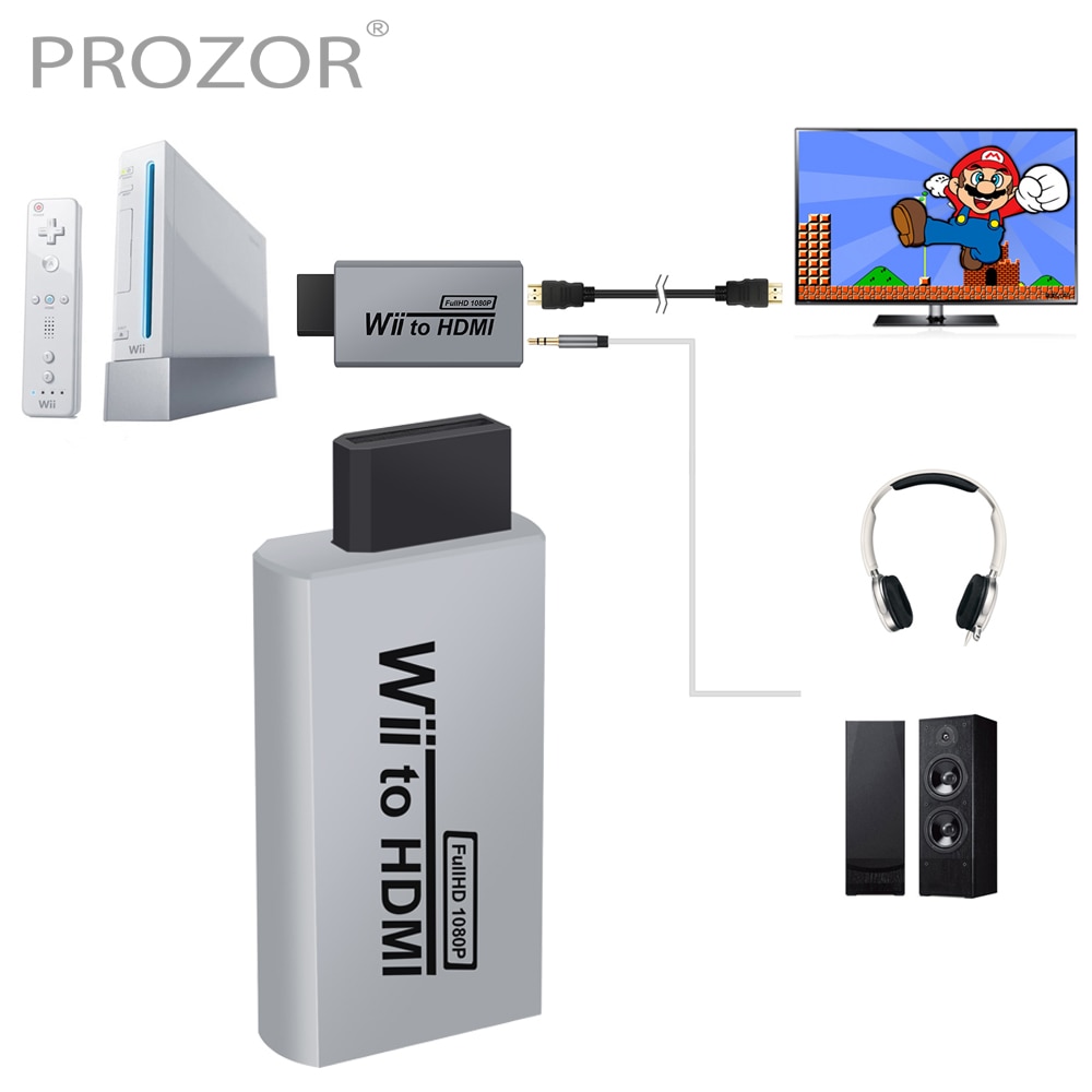 Prozor wii HDMI ȣȯ    Wii ȣ 720p  1080p    For Nintendo